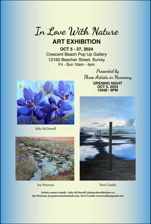 In Love With Nature, Popup Gallery 2024 Crescent Beach