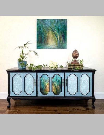 Sideboard designed for an online paint course