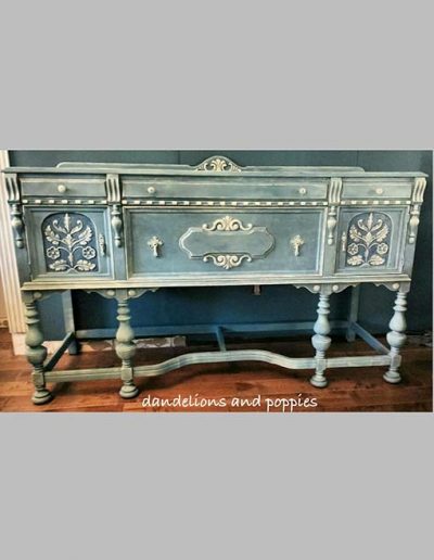 Sideboard - Distressed pale marine and cream