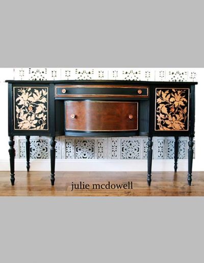 Sideboard - Lamp black and gold leaf