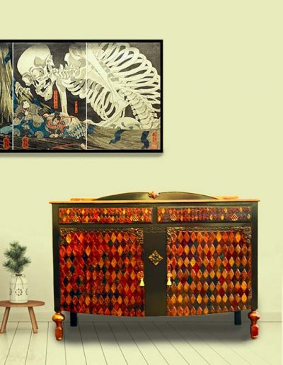 Dresser with painterly effect. Designed for an online paint course