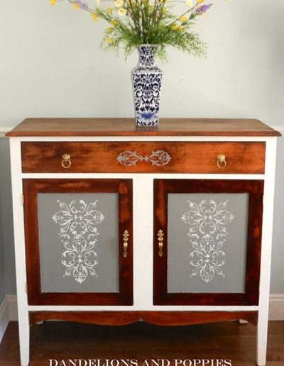 Pine cupboard Paint and stain