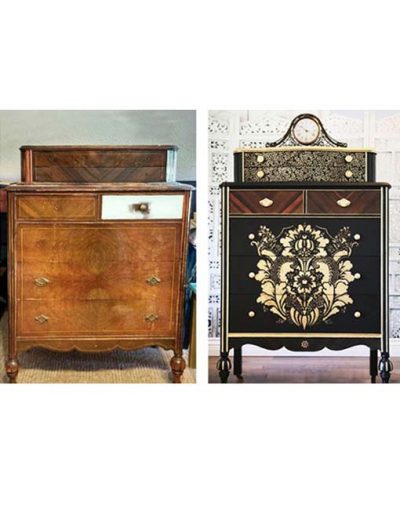 Gentleman's dresser before and after