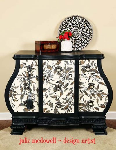 Dresser - intricate paint effect on cream, designed for a paint company