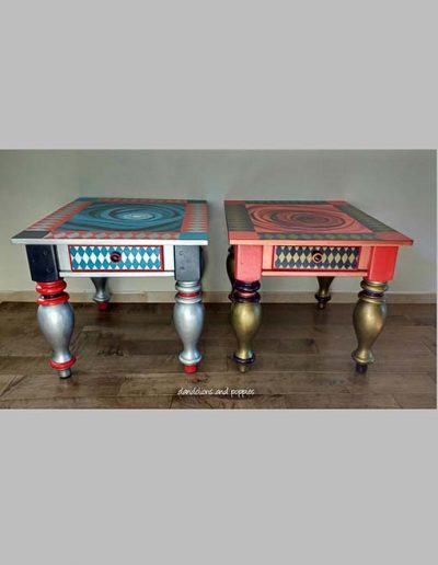 Side Tables - Commission - Alice in Wonderland theme